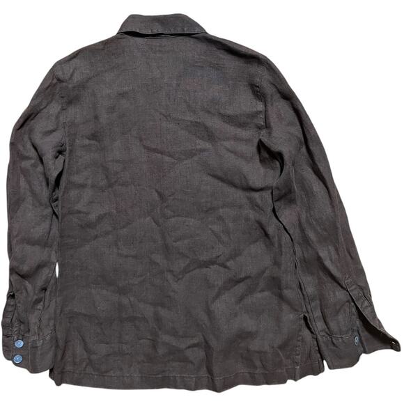 Chico's Women's Button Up Long Sleeve Brown Size 8 - Picture 2 of 5